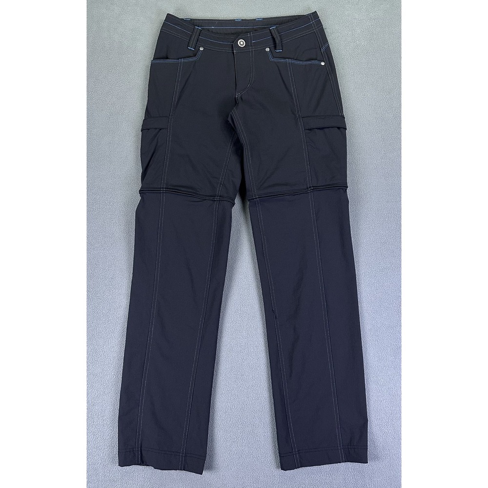 Kuhl Pants Womens 2 Black Kliffside Cargo Convertible Performance Hiking Nylon - Picture 3 of 9